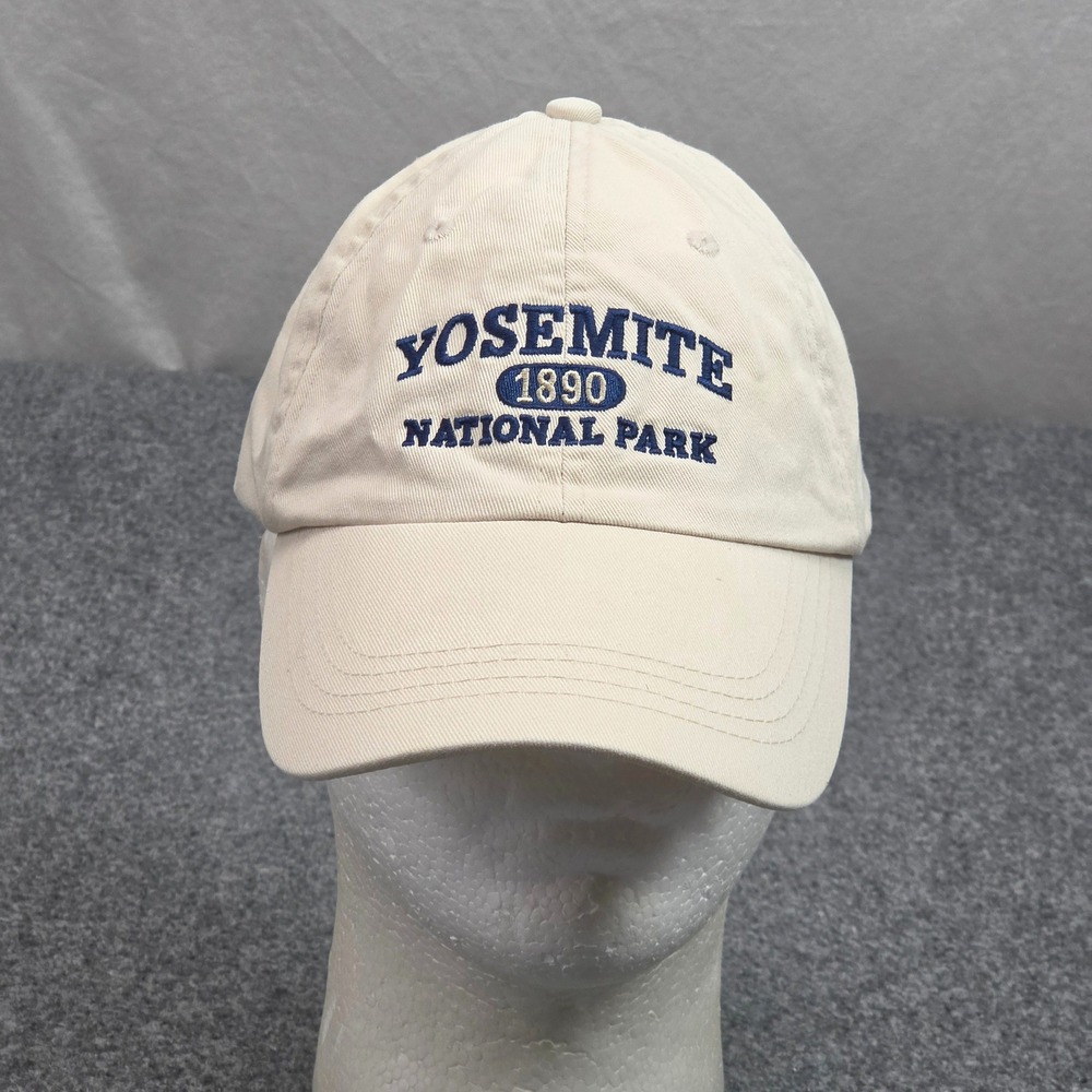 Yosemite National Park Baseball Cap Adult OSFM Cream Embroidered Strapback Hat